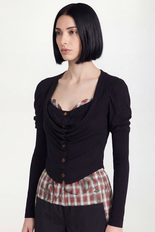 Vivienne Westwood Bea Corset Cardigan in Black side
