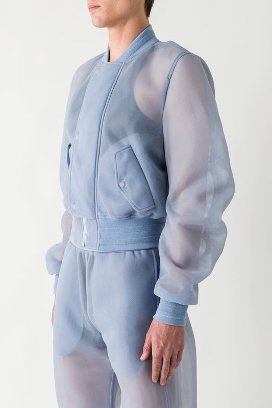 Walter Van Beirendonck Micro Bomber in Light Blue SS25 side