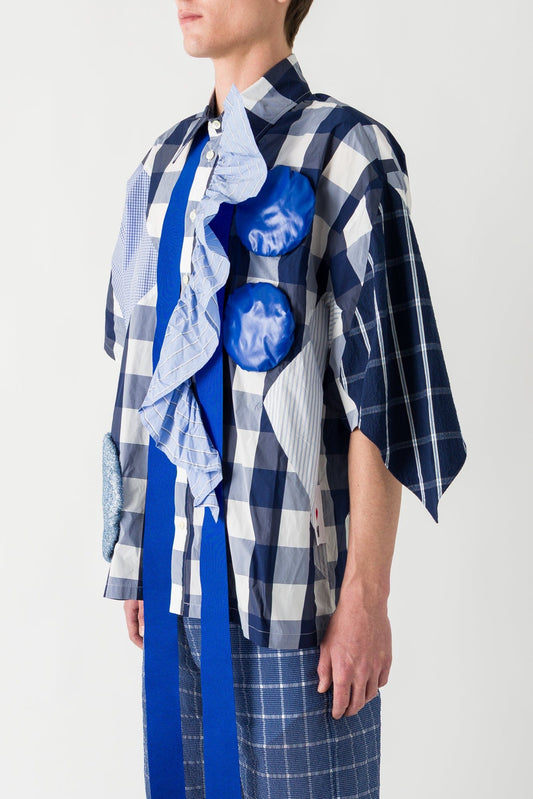 Walter Van Beirendonck Ringling Shirt in Combination Blue side