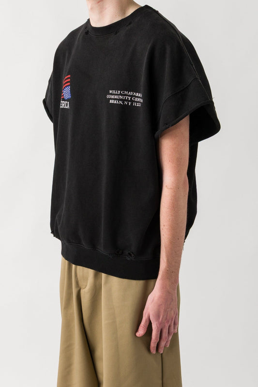 Willy Chavarria America Communiy Center Destroyed Muscle Tee side