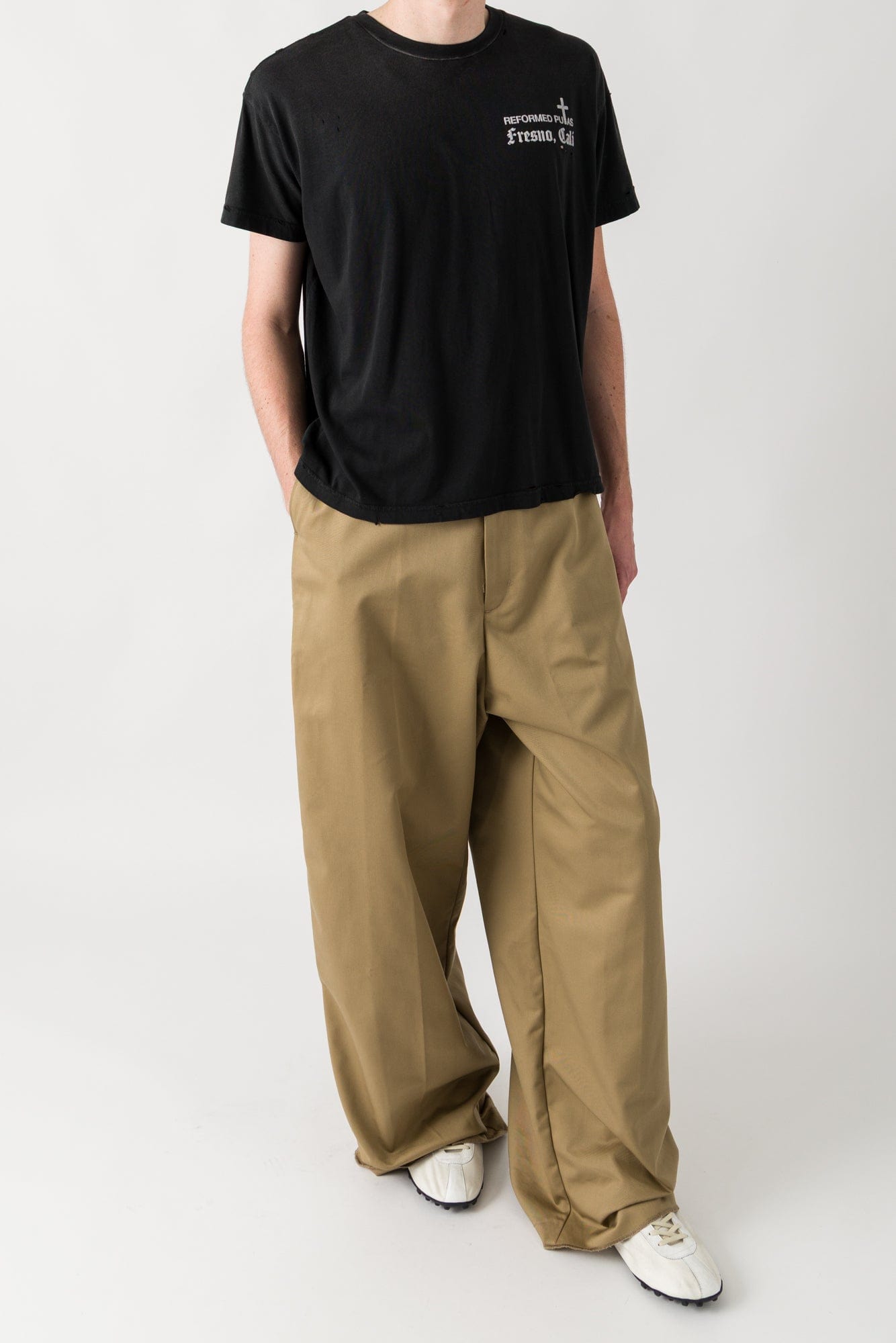 Willy Chavarria Reformed Putas Destroyed Easy Tee full look