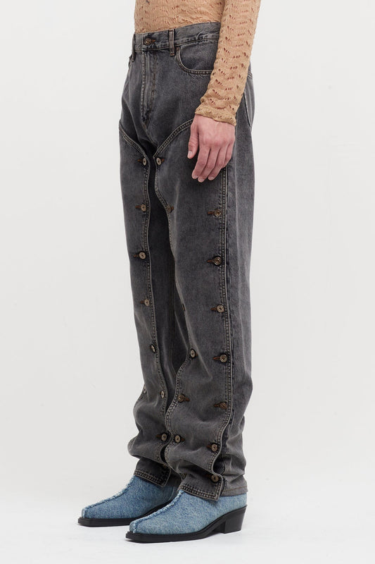 Y/Project Mens Evergreen Snap Off Jeans side