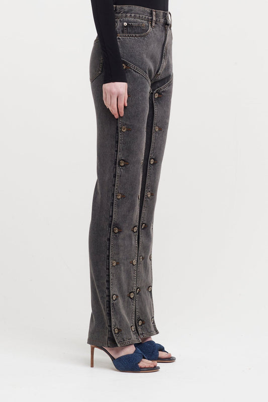 Y/Project Womens Evergreen Snap Off Jeans side