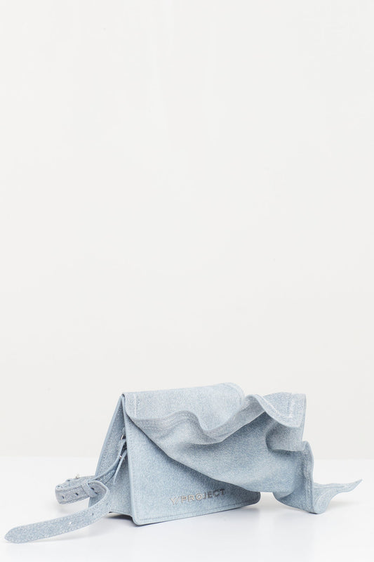 Y/Project Wire Bag in Denim Leather side