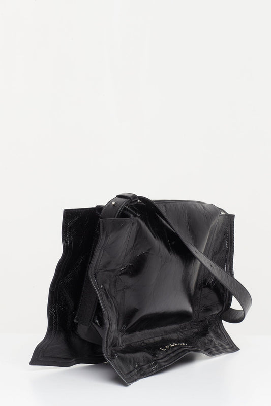 Y/Project Wire Cabas Bag in Shiny Black side