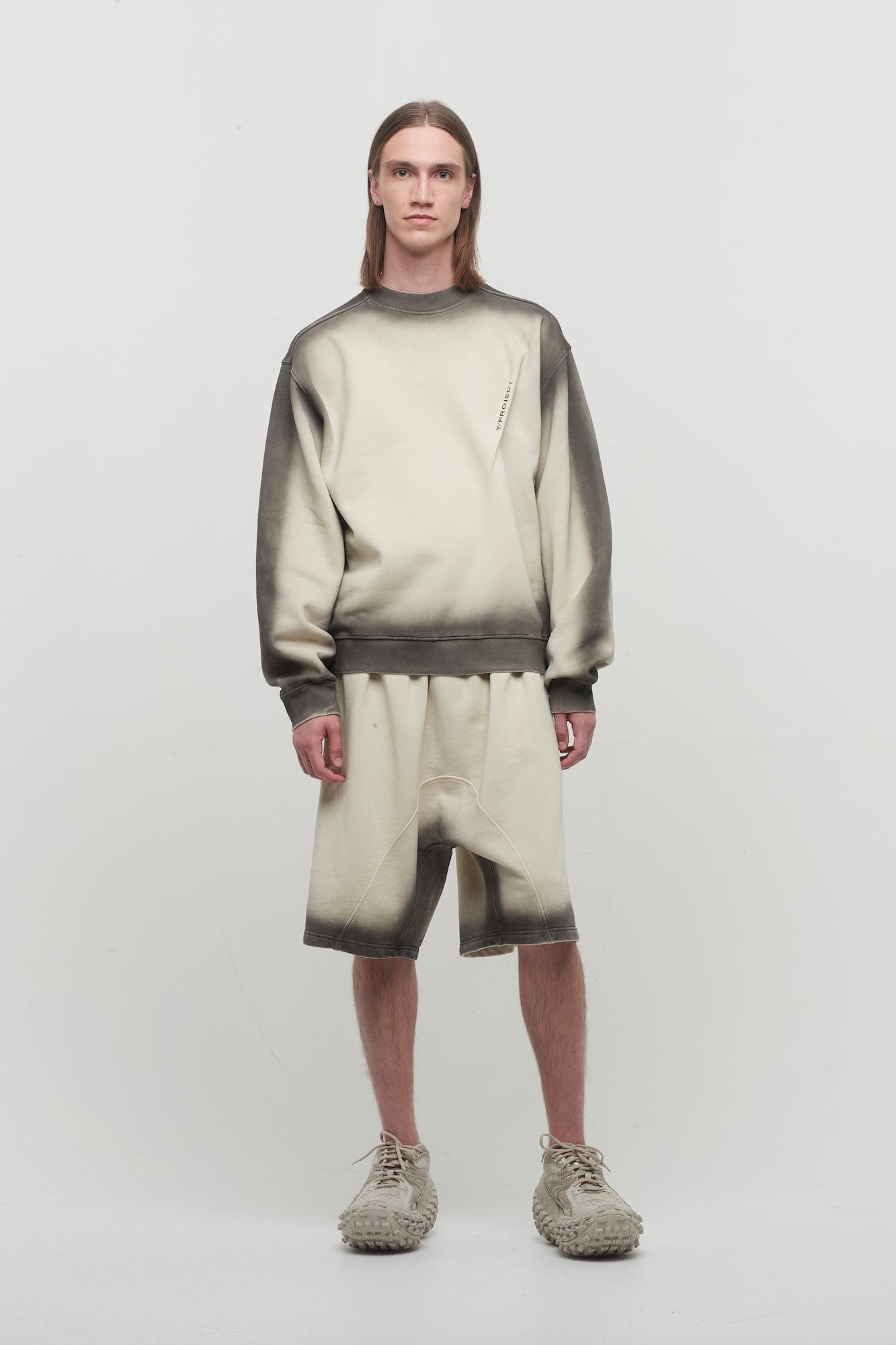 Y/Project Pinched Logo Sweatshirt full look