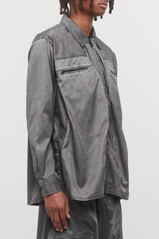 Y/Project Pop Up Overshirt in Washed Black side