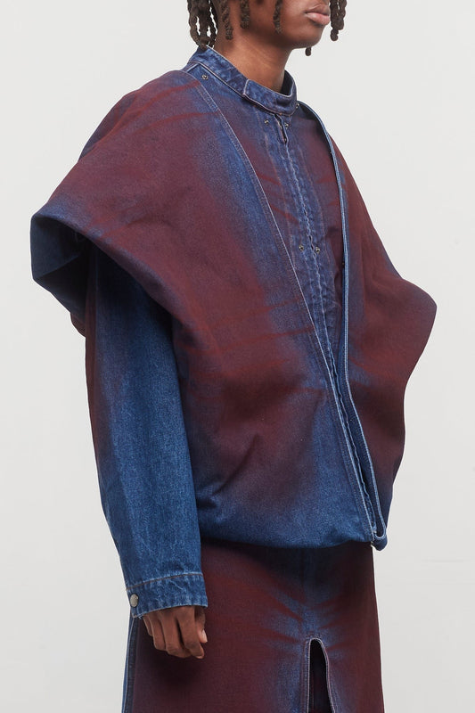 Y/Project Snap off Panel Hood Denim Jacket side