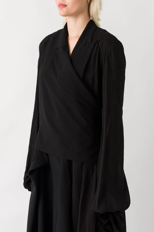 Yohji Yamamoto Balloon Sleeve Wrap Jacket side
