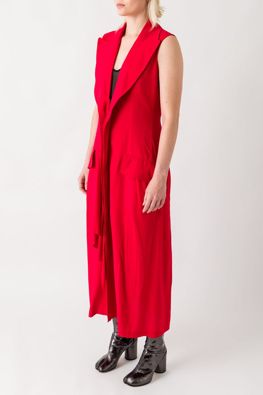 Yohji Yamamoto Front Draped Sleeveless Dress side