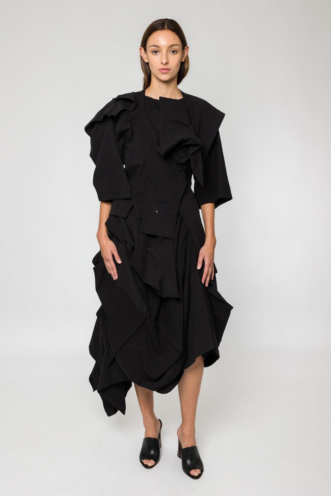 Yohji Yamamoto L Box Detail Skirt A full look