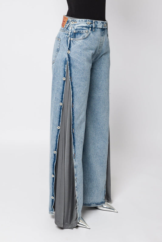 Y/Project Collapsed Waist Jeans in Ice Blue side