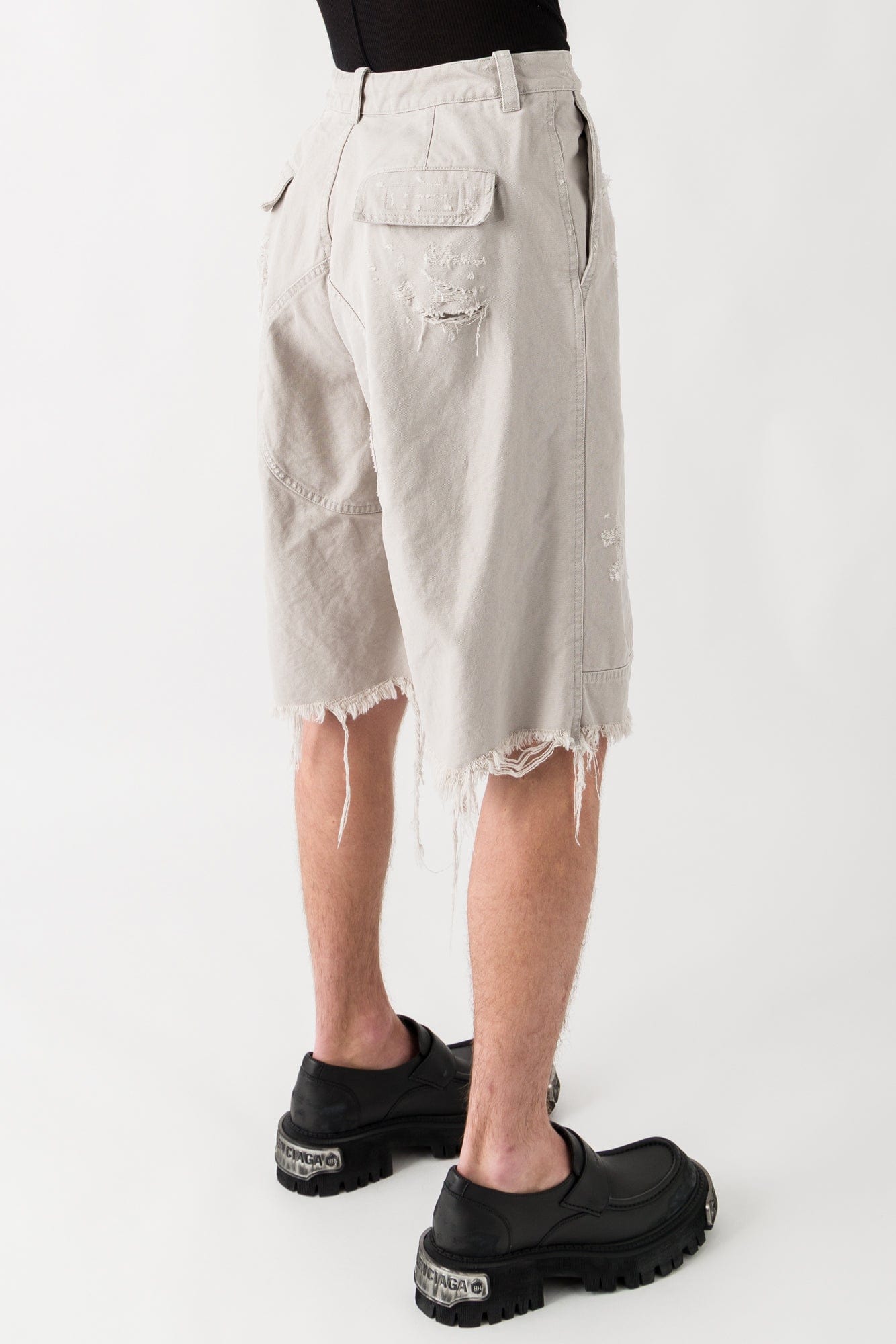 Balenciaga Workwear Shorts in Beige back