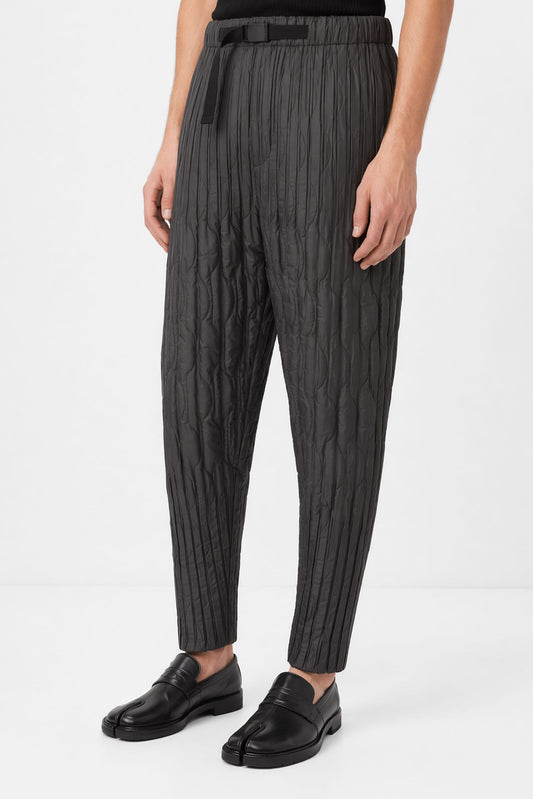 Homme Plissé Issey Miyake Padded Pleats Trousers In Charcoal side