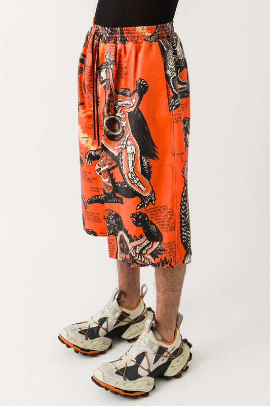 Lu'u Dan Bball Shorts in Kumquat side