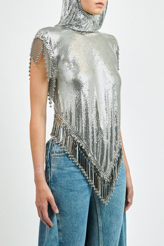 Rabanne Hooded Aluminum Top side