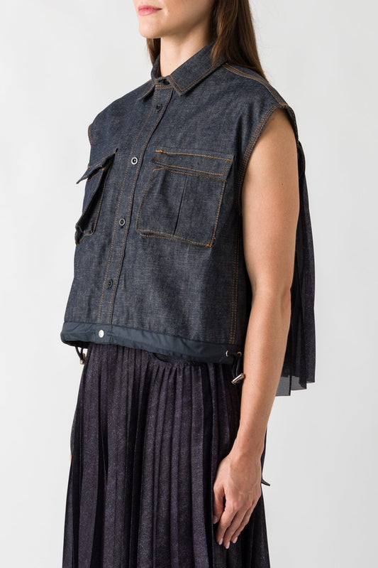 Sacai Denim Mix Shirt side