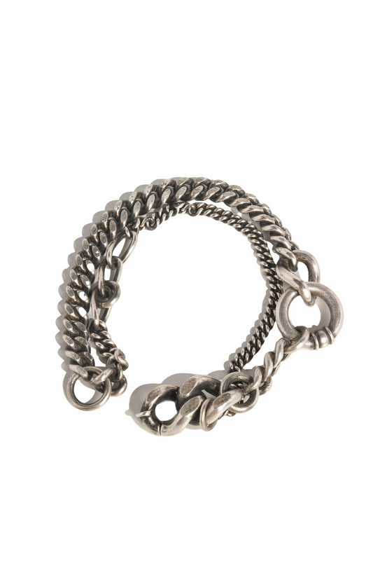 Werkstatt München Silver Two Chains Ring Bracelet unhooked
