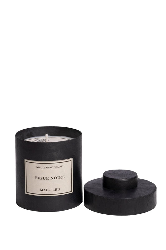 Mad Et Len Figue Noire Candle with White Wax lid off