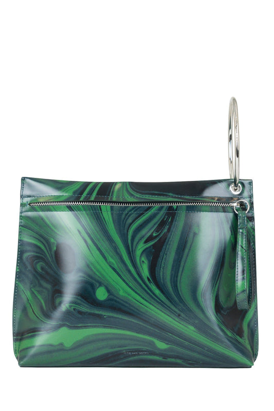 Dries Van Noten Green Marble Bag back