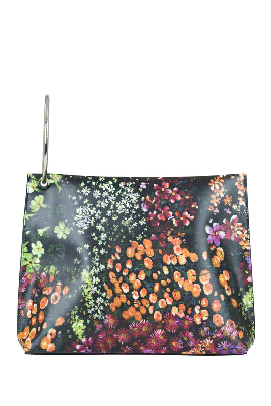 Dries Van Noten Leather Floral Printed Bag