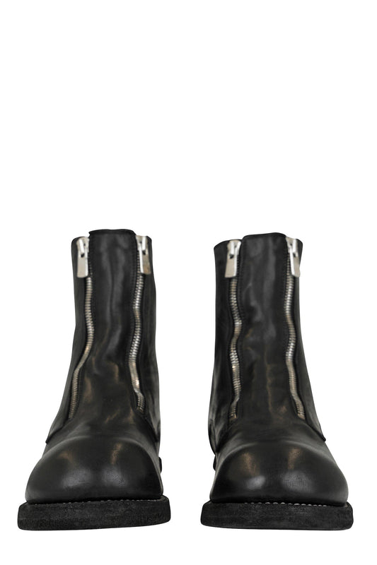 Guidi Full Grain Horse Double Front Zip Big Daddy Boots front
