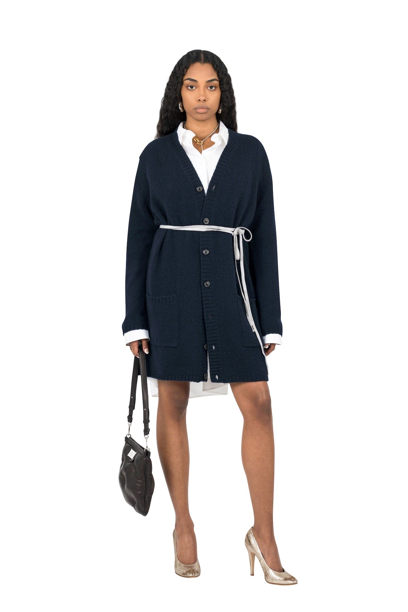 Maison Margiela Cardigan Dress in Navy look