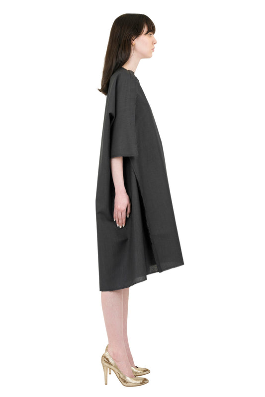 Maison Margiela - Short-Sleeved Dress in Black side
