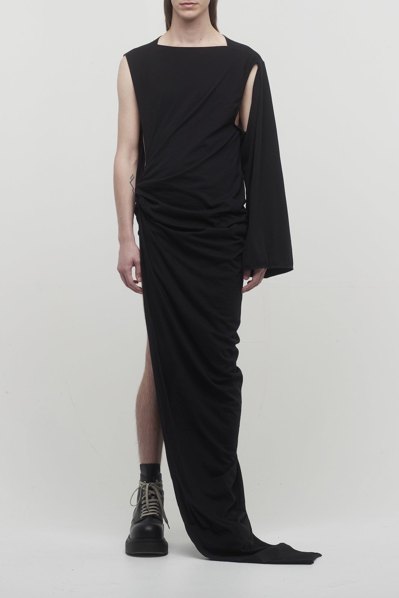 rick owens black dress Rick Owens DRKSHDW Edfu Gown in Black Jersey