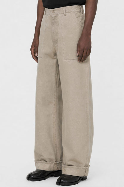Acne Studios Beige Worker Trousers side