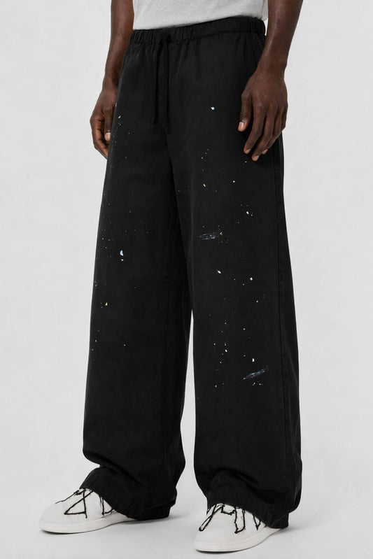 Acne Studios Black Paint Trousers side