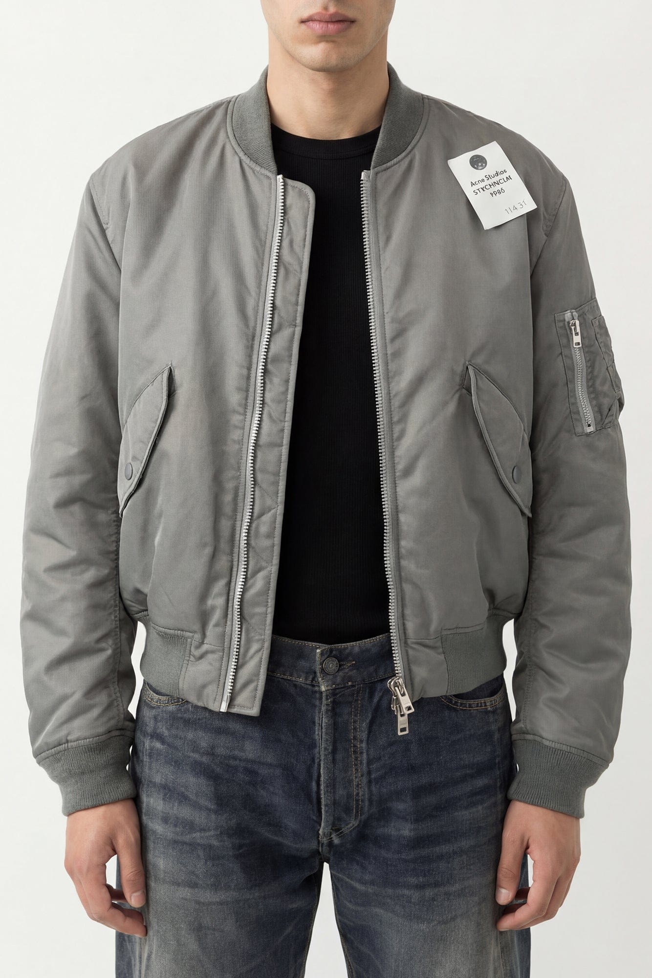 Acne Studios Bomber in Stone Grey
