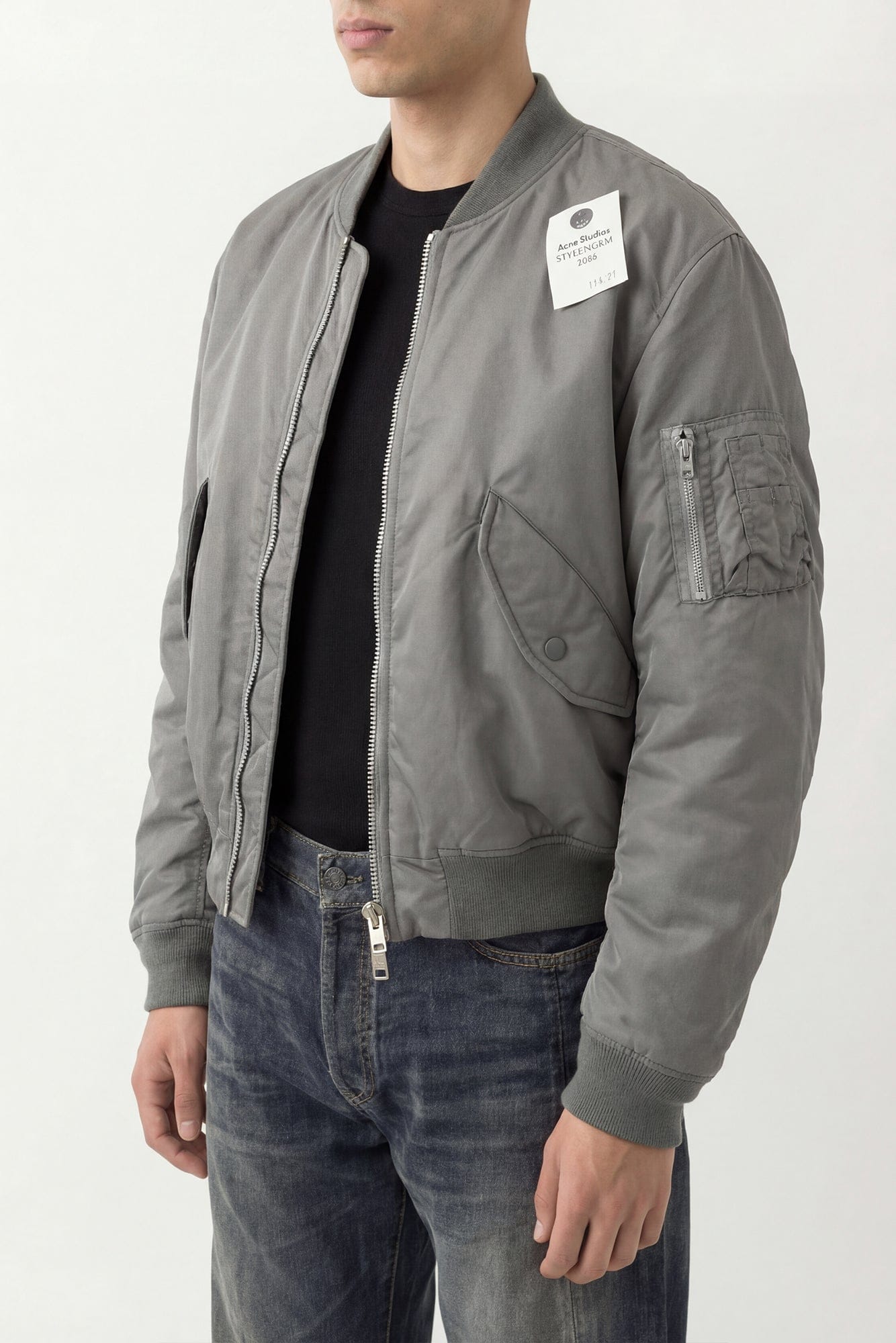 Acne Studios Bomber in Stone Grey