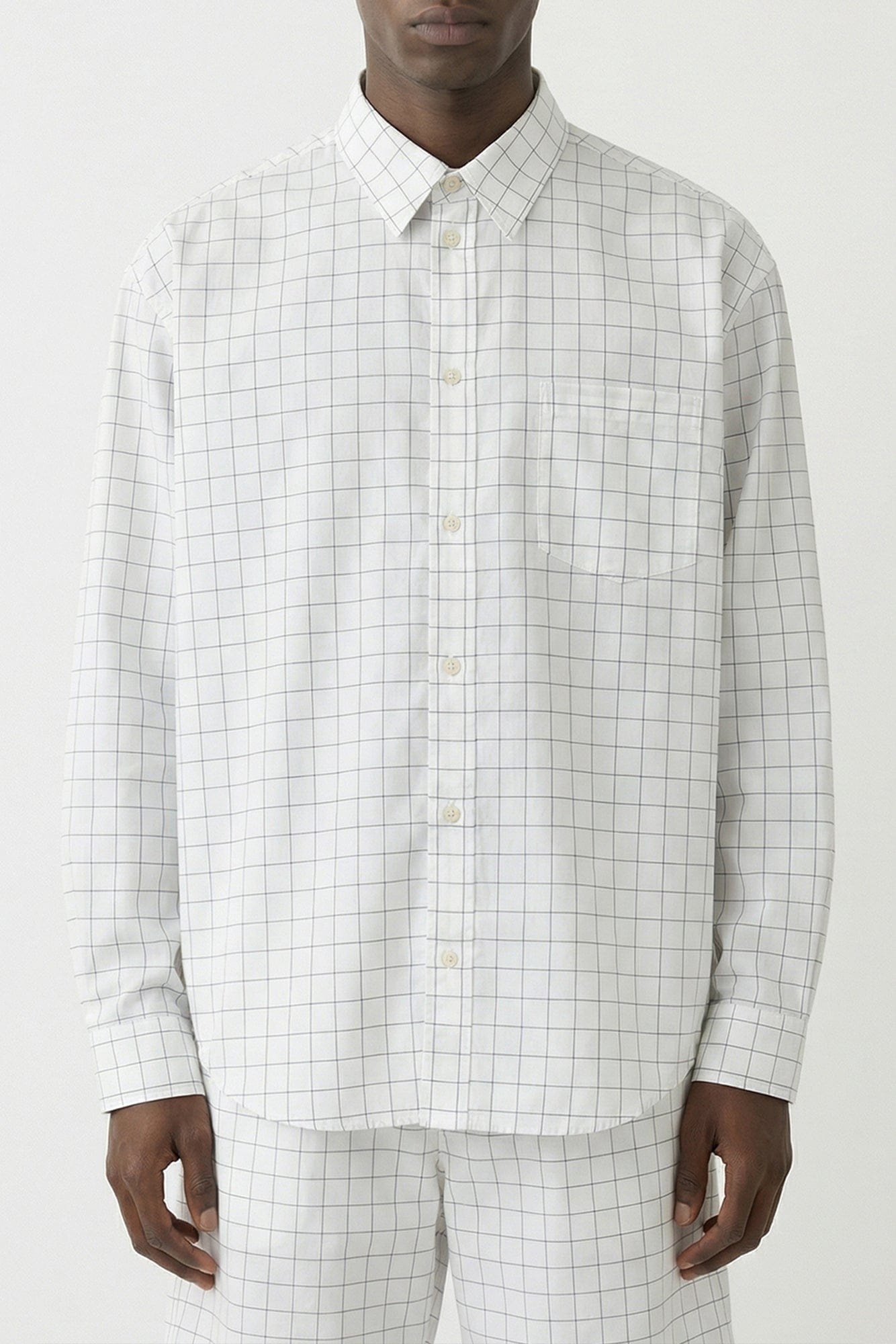 Acne Studios Checkered Button Up in White
