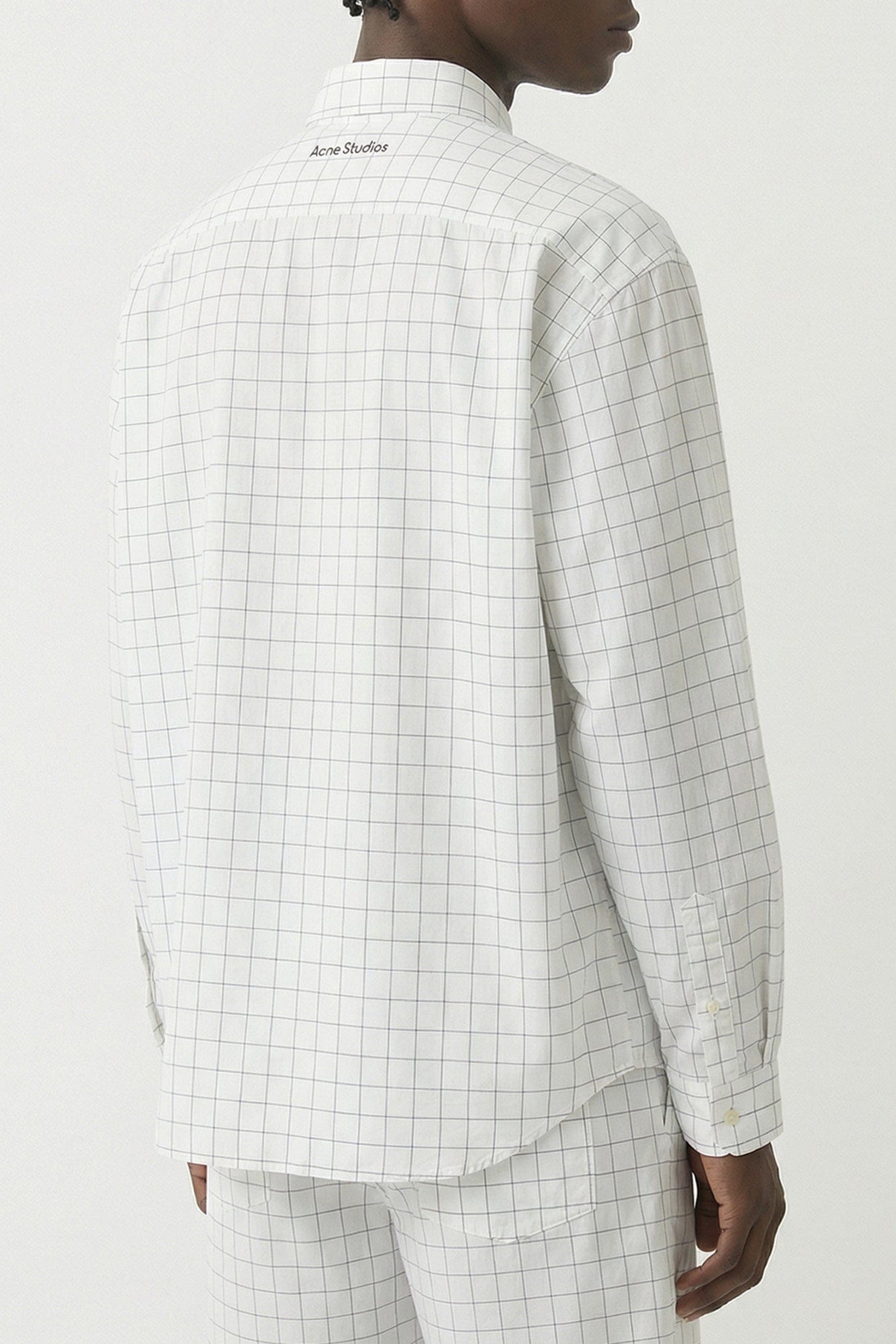 Acne Studios Checkered Button Up in White