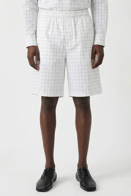 Acne Studios Checkered Shorts in White