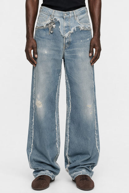 Acne Studios Denim Overlay Jeans in Blue