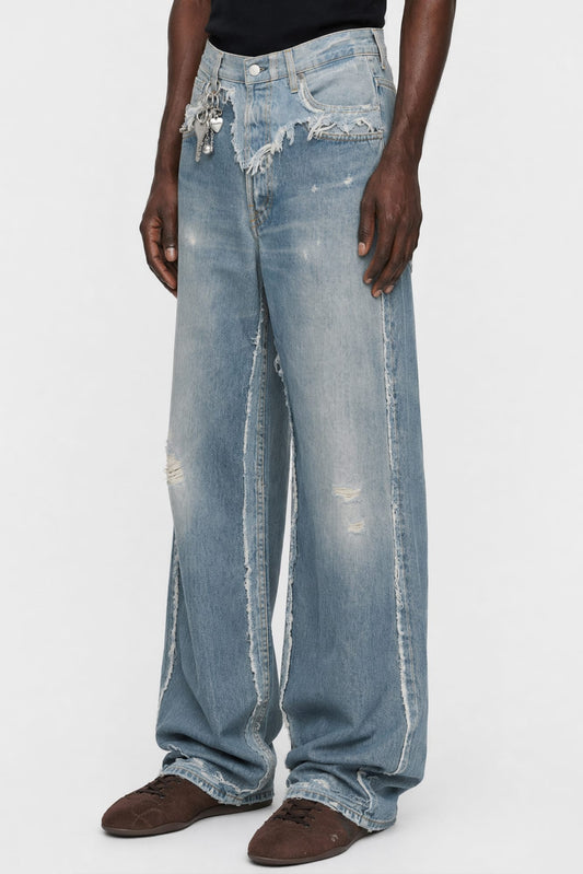 Acne Studios Denim Overlay Jeans in Blue