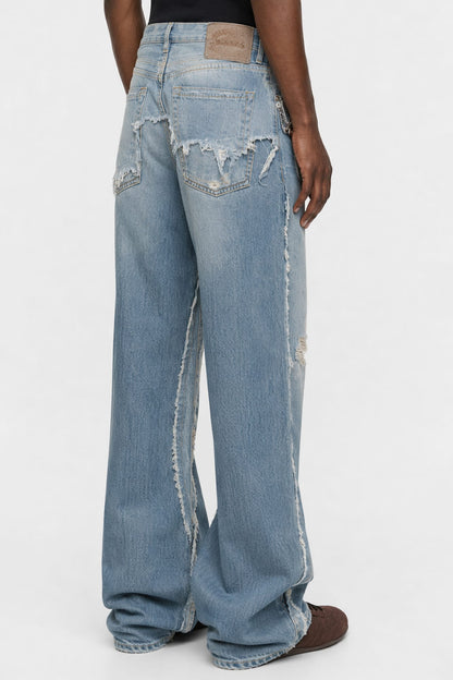 Acne Studios Denim Overlay Jeans in Blue