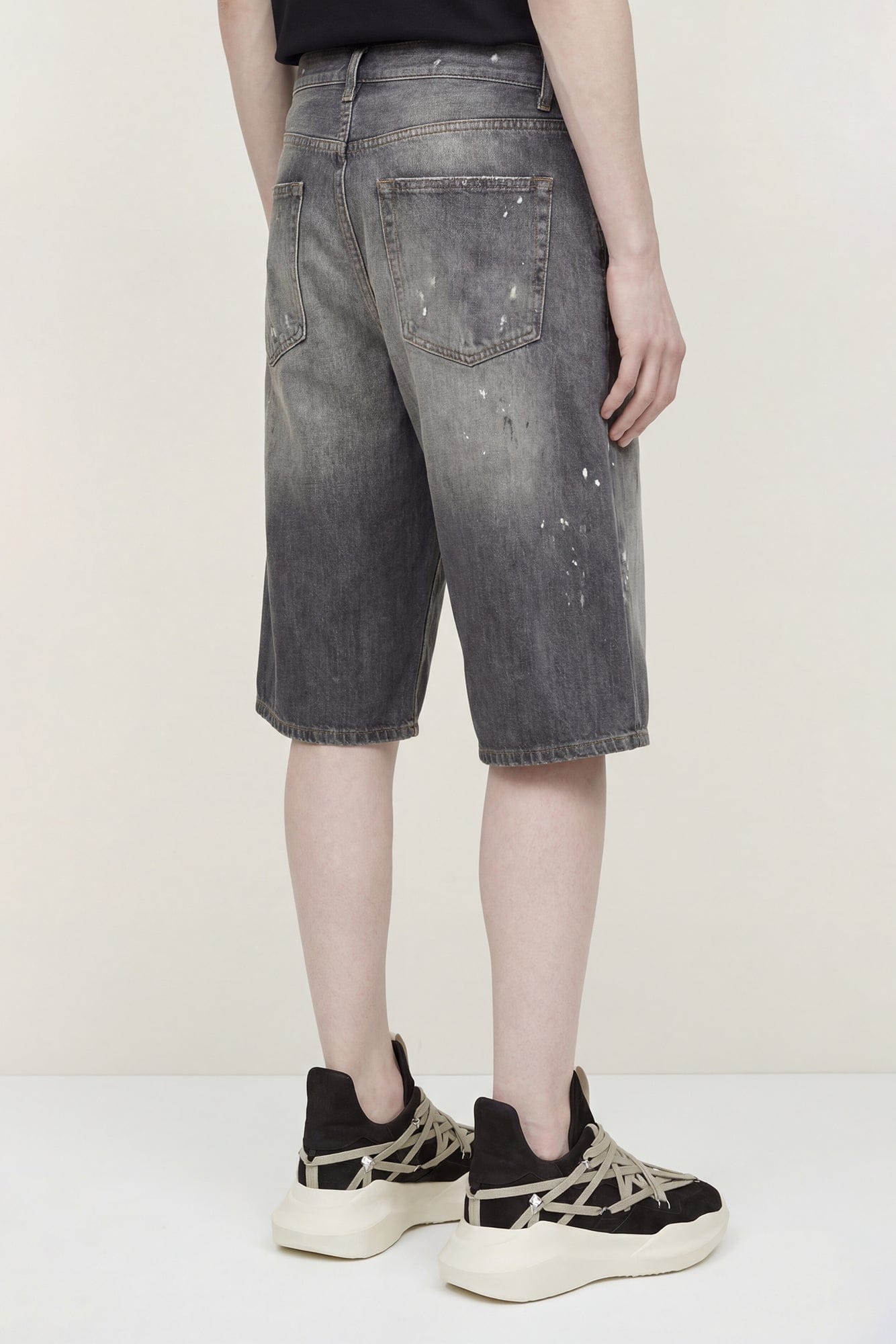 Acne Studios Denim Shorts in Black back