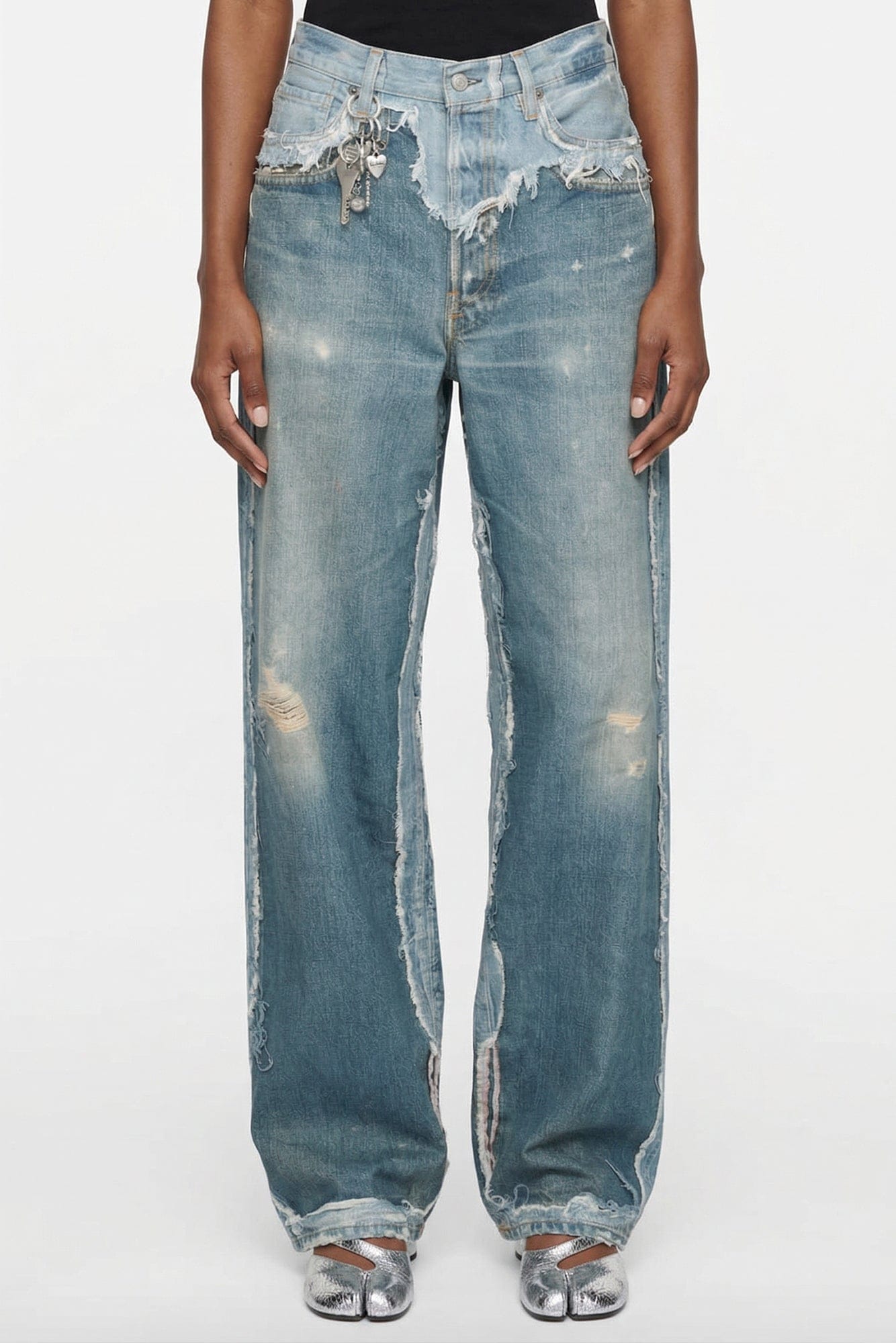 Acne Studios Denim Overlay Jeans in Blue