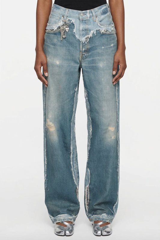 Acne Studios Denim Overlay Jeans in Blue