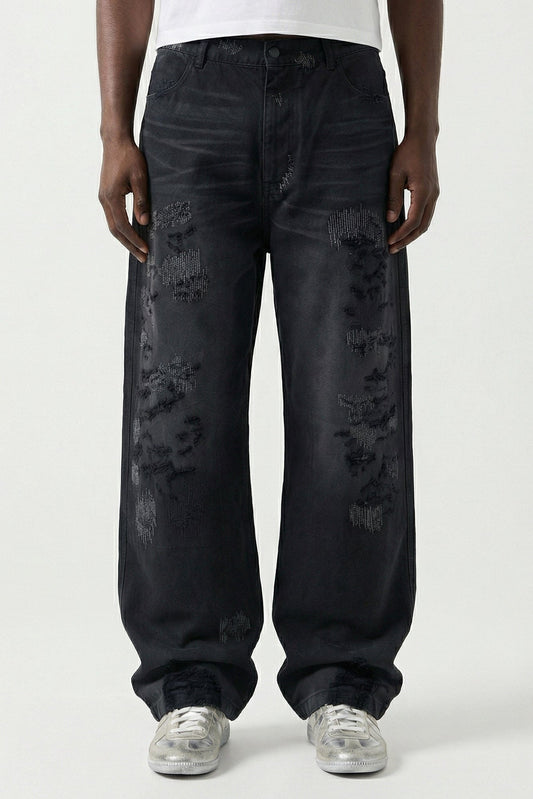 Acne Studios Distressed Denim in Black