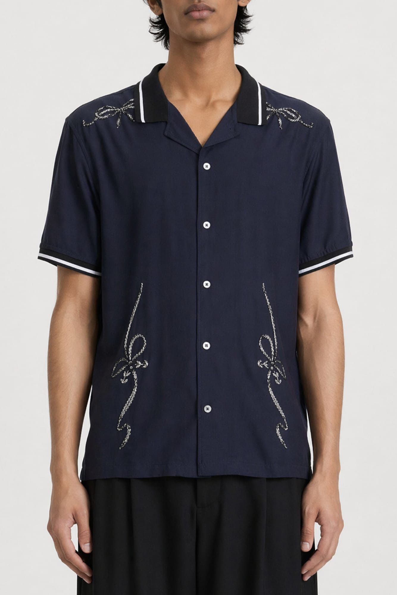 Acne Studios Graphic Button up in Navy