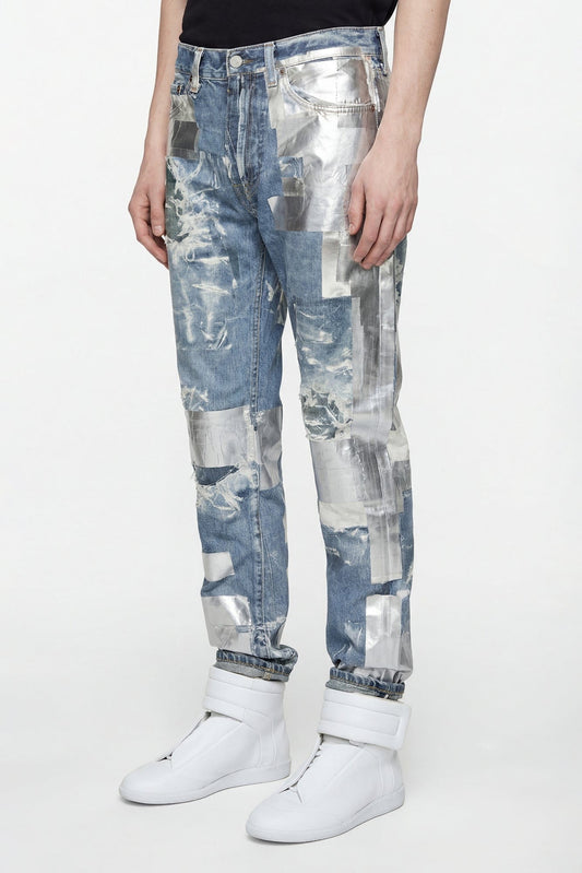 Acne Studios Graphic Denim Jeans in Blue