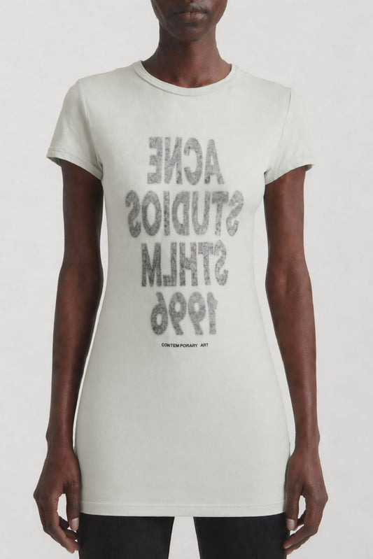 Acne Studios Graphic Stockholm T-Shirt in Cold Grey