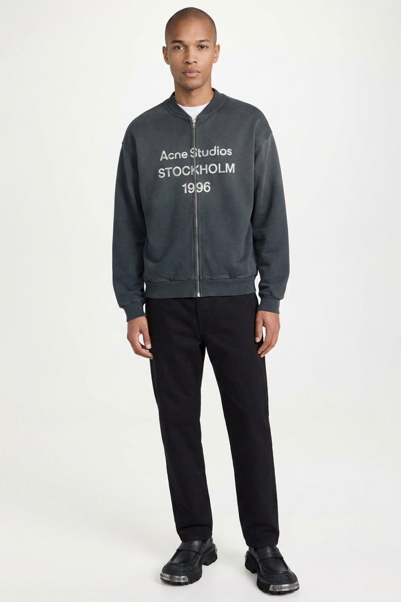 Acne Studios Stockholm Sweatshirt in Black full look
