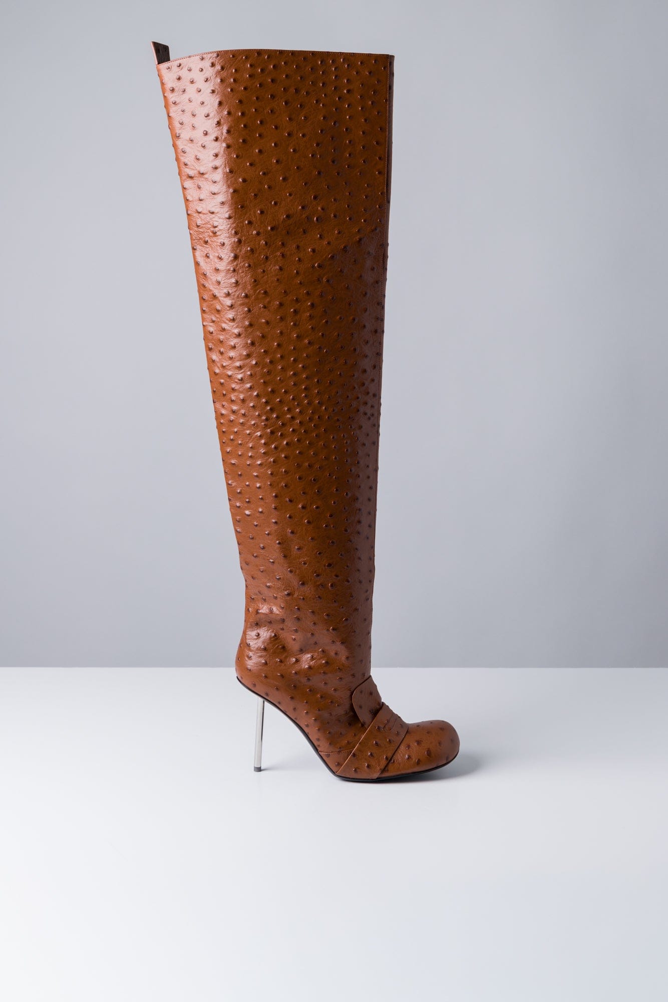 Acne Studios Thigh High Boots In Cognac Brown