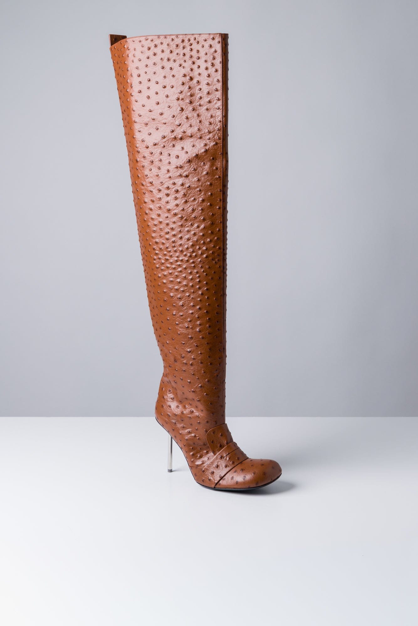Acne Studios Thigh High Boots In Cognac Brown