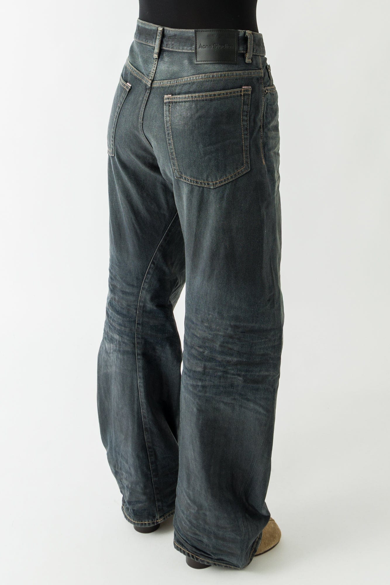 Acne Studios Glossy Jeans In Black